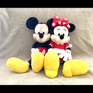 Mickey and Minnie plush dolls